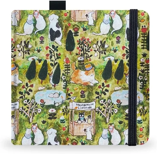 Miniatura 19 de Cuaderno de bocetos de acuarela, cuaderno de 5x5 pulgadas con cubierta de tela cuadrada portátil, 20 hojas de papel de dibujo texturizado