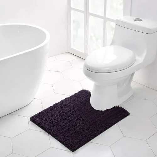 Miniatura 310 de Walensee Alfombra de baño antideslizante (24x17 pulgadas, rosa polvoriento) absorbente de agua, súper suave, lanuda de felpilla, lavable a máquina
