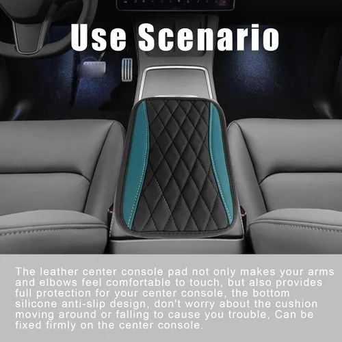 Miniatura 7 de Funda universal de cuero impermeable para consola central de automóvil, protector de caja de asiento para reposabrazos, accesorios de decoración