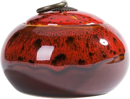 Miniatura 23 de Tarros de almacenamiento de cerámica, exquisitos tarros de alimentos con esmalte para almacenamiento de especias de cocina, tarros para té, tarros