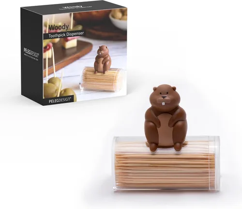 Miniatura 9 de PELEG DESIGN Soporte para palillos de dientes Jonah - Dispensador de palillos de dientes con diseño de ballena lindo - Soporte de palillos