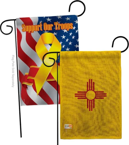 Miniatura 8 de New Mexico Garden Flags 2pcs Pack Americana States USA American Territories Republic Country Particular Area Small Decorative Gift Yard House Banner