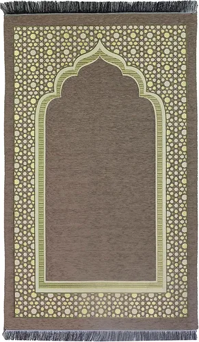 Miniatura 4 de Modefa Tapete de oración islámica turca, felpilla tejida fina, Sajjadah, intrincada alfombra de oración para Ramadán, regalo de Eid de Ramadán