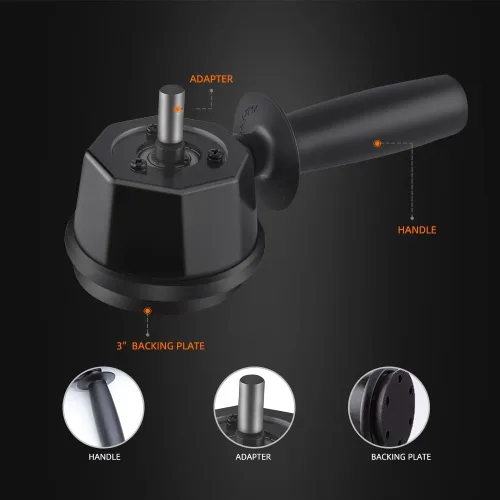 Miniatura 3 de Herramienta de Sistema de Potencia de Doble Acción, Adaptador de Pulidora de Doble Acción Forzada Herramienta de Detallado con 3 Piezas