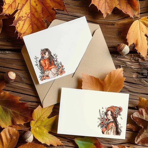 Miniatura 3 de GLOBLELAND Sellos transparentes de otoño para hacer tarjetas, sellos transparentes para dama, sellos transparentes para manualidades, álbumes