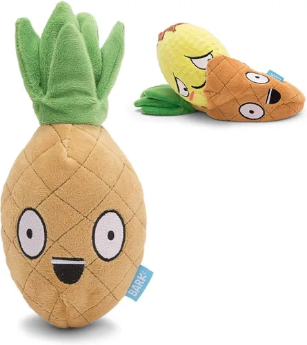 Barkbox Juguete para Perros 2 en 1 Interactivo Exterior de Felpa con Chirriador y Material Crujiente, Juguete para Perro Desgarrable con Pelota