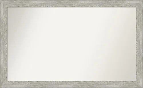 Miniatura 359 de Amanti Art Espejo de baño gris para sobre el fregadero, 31 x 48 pulgadas, espejo de tocador rectangular estrecho de color gris, marco de madera