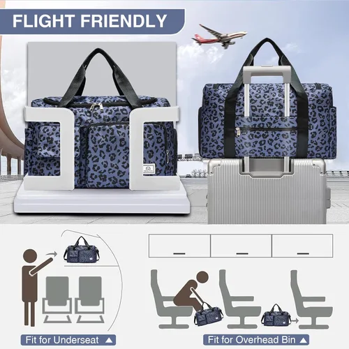 Miniatura 95 de Pequeña bolsa de gimnasio para mujer, bolsa de viaje con compartimento para zapatos
