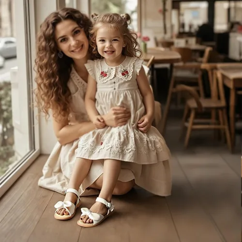 Miniatura 3 de THEE BRON Sandalias para niñas pequeñas, zapatos de vestir para niña de flores, zapatos planos de verano con punta abierta