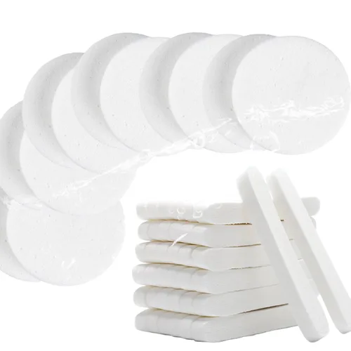 Miniatura 17 de Esponja facial comprimida, 120 unidades PVA profesional eliminación de maquillaje profesional esponjas de lavado facial esponjas de spa limpieza Azul