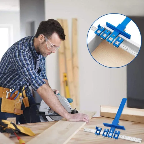 Miniatura 2 de Joywayus Taladro punzón localizador gabinete hardware plantilla plantilla carpintería herramienta de perforación precisa regalo del día del padre