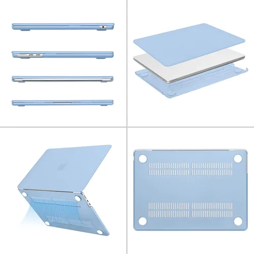 Miniatura 5 de Mosiso Funda para MacBook Air de 13 y 13.6 pulgadas, 2024, 2023 y 2022, M3 A3113, M2 A2681, Touch ID, carcasa rígida, cubierta de teclado, protector