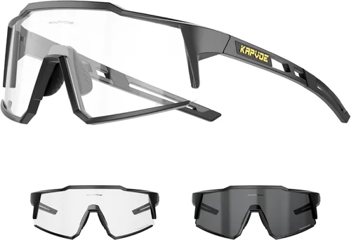 Miniatura 10 de KAPVOE Gafas de Ciclismo Fotocromáticas MTB Bicicleta de Montaña Lentes de Transición para Hombres Mujeres - K9022 01