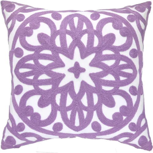 Miniatura 35 de Alysheer - Funda de almohada lumbar decorativa bordada 12" x 20", patrón de bordado clásico Boho Mandala, funda de cojín rectangular de algodón