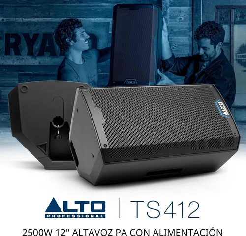 Miniatura 10 de ALTO TS412 - Altavoz PA de 2500 W de 12" con mezclador de 3 canales, transmisión Bluetooth, vinculación inalámbrica de altavoces, aplicación DSP
