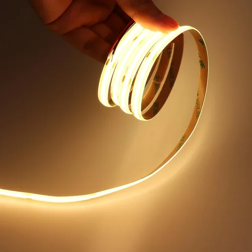 Miniatura 16 de JOYLIT Tira de luces LED COB de 24 V, 5000 K, luz blanca, impermeable, 20 pies/19.7 ft, 320 LEDs/M, uniforme CRI 90+, cinta flexible para armarios