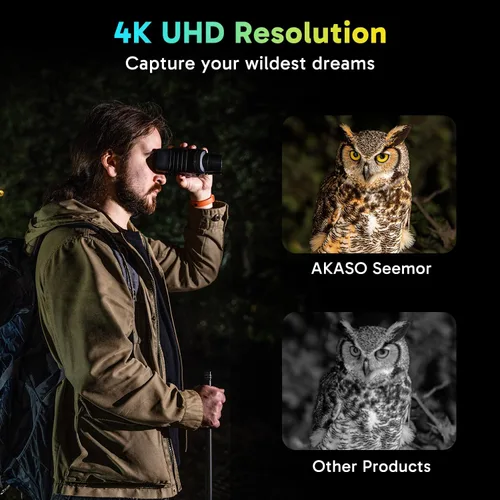 Miniatura 4 de AKASO Seemor-200 Night Vision Goggles with 64GB Card - 4K Full Color Night Vision Binoculars for Adults, App-Enabled Photo and Video Saving, AI-ISP