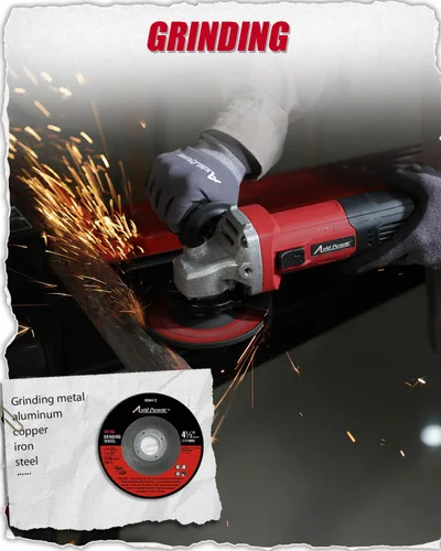 Miniatura 4 de AVID POWER Amoladora angular de 7.5 amperios y 4-1/2 pulgadas, herramientas eléctricas con muelas, ruedas de corte, disco de solapa y mango auxiliar