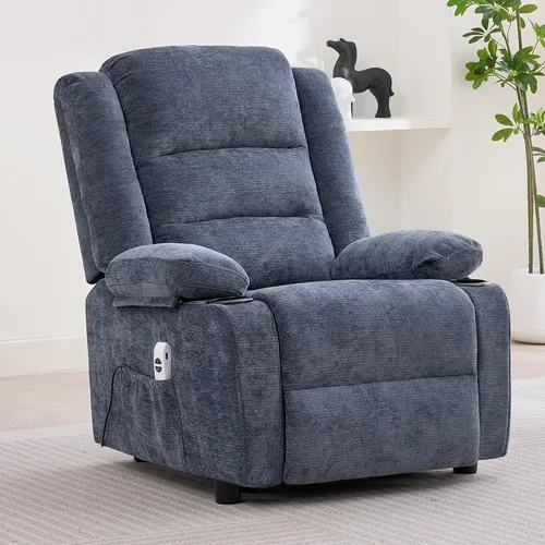 Miniatura 7 de Sillón reclinable eléctrico con portavasos, silla reclinable eléctrica para adultos, silla reclinable con bolsillo lateral para sala de estar