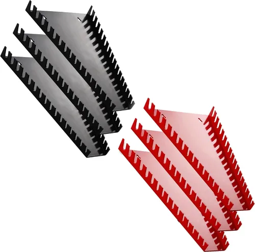 Miniatura 21 de Reniteco Organizador de llaves de plástico, soporte de llaves de alta densidad, estantes grandes para pared y caja de herramientas, 32 ranuras