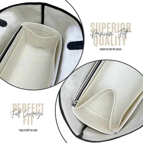 Miniatura 6 de St Louis PM - Organizador de bolsas St Louis GM Tote Bag Inserto hecho a mano 0.118 in Lana Premium Fieltro Snug Robusta Cremallera plateada