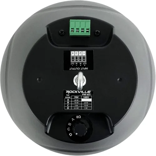 Miniatura 5 de Rockville PEN-65T 6.5" 70V Altavoz colgante de techo, negro, fácil de instalar, diseño elegante, perfecto para restaurantes y espacios comerciales
