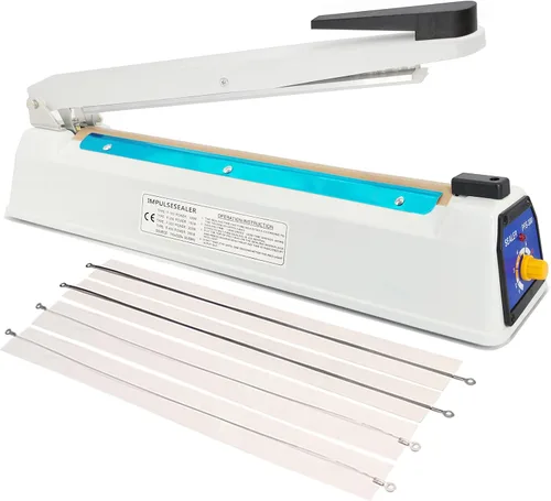 Miniatura 11 de Sellador térmico de 8 pulgadas para bolsas de plástico, sellador de bolsas de plástico Mylar, carcasa de hierro, máquina manual de sellado térmico