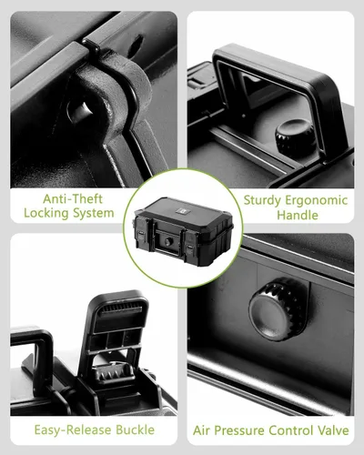 Miniatura 4 de Caja de almacenamiento OZCHIN a prueba de olores con cerradura – Caja grande a prueba de olores, estuche impermeable y a prueba de golpes