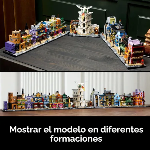 Miniatura 4 de LEGO Harry Potter Diagon Alley Wizarding Shops Juego de construcción para adultos, kit coleccionable para fanáticos de Harry Potter con 12