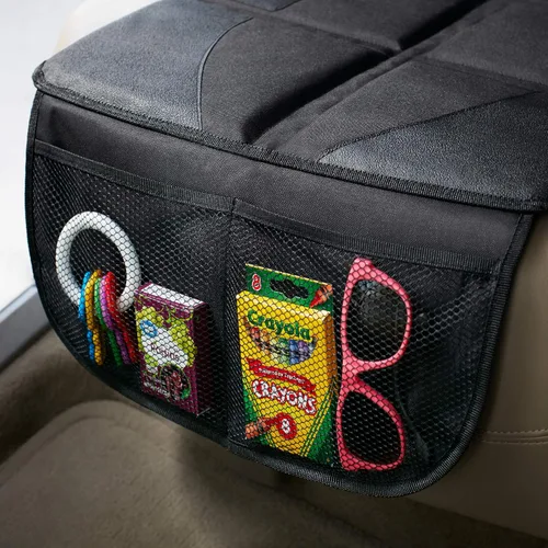 Miniatura 6 de Magnelex Protector de asiento de automóvil, funda más grande, acolchado extra grueso y poliéster 600D impermeable, 2 bolsillos grandes, uso