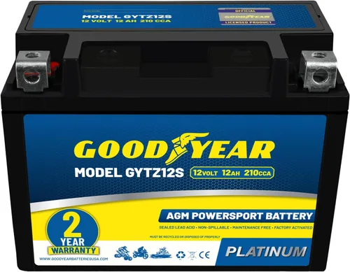 Miniatura 18 de Goodyear GYTX4L - Batería AGM de 12 voltios 4 AH, 50 CCA, recargable de alto rendimiento, sin mantenimiento, SLA - AGM para motocicleta, ATV, UTV, 4