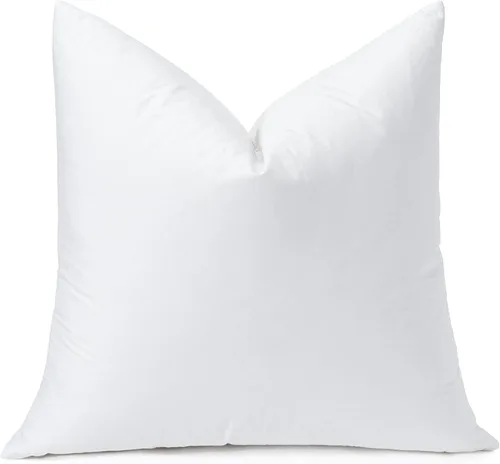 Miniatura 8 de OTOSTAR Paquete de 1 relleno de almohada de plumón y plumas, 18 x 18 pulgadas, rellenos de almohada cuadrados suaves y esponjosos con funda