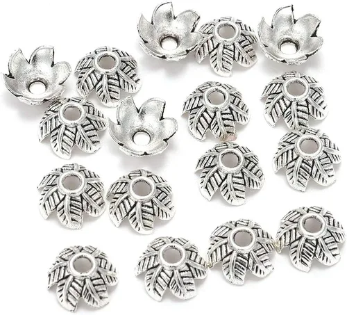 Miniatura 31 de 100 unidades/lote de tapas de cuentas de 0.236 pulgadas para joyas, receptáculo de extremo, ahuecado, toro de flores, bricolaje, espaciado