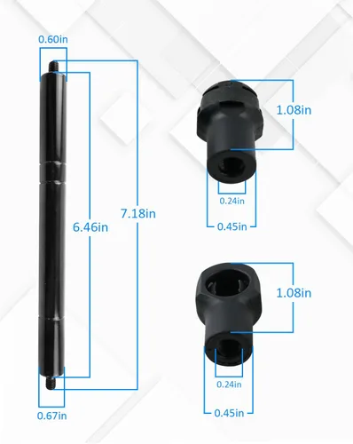 Miniatura 5 de Paquete de 2 amortiguadores de dirección para Hustler Raptor SD SDX XD XDX Flip-Up Limited FasTrak Big Dog y más modelos de cortacésped
