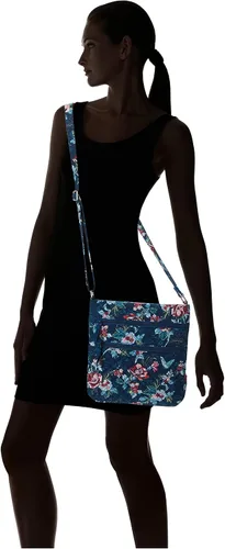 Miniatura 7 de Vera Bradley - Bolsa cruzada para mujer, de algodón característico de la marca, con triple cremallera, hipster