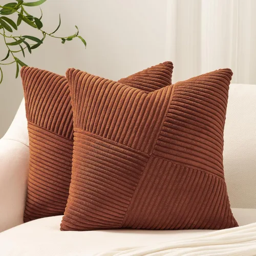 Miniatura 29 de Topfinel Juego de 2 fundas de almohada decorativas negras de 16 x 16 pulgadas para sofá, cama, decoración rústica estilo bohemio para el hogar