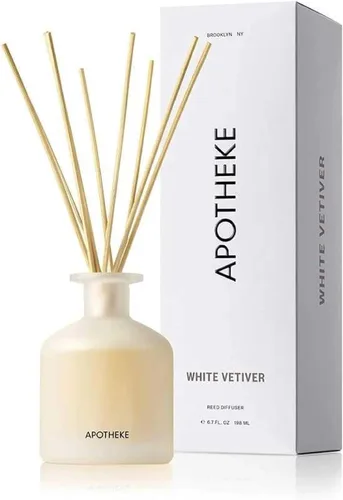 Miniatura 12 de Apotheke Difusor de varillas perfumado de lujo para el hogar, Santal Rock Rose - Aromaterapia de aceite esencial de 6.7 onzas líquidas - Difusor