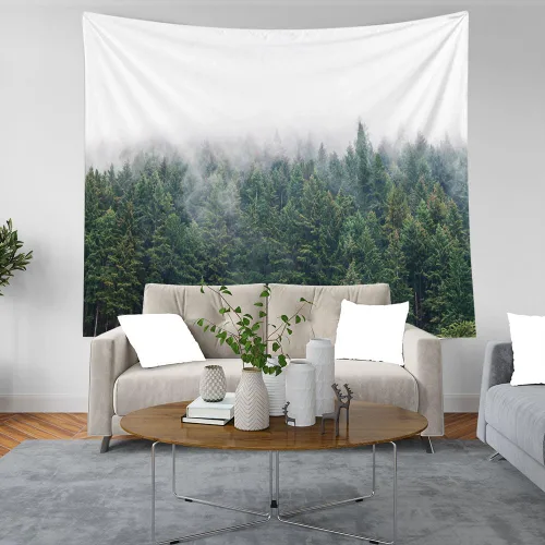 Miniatura 48 de Crannel Tapiz de invierno para colgar en la pared, sombrero de mago psicodélico para barba, tapiz mágico de calavera de humo de 50 x 60 pulgadas