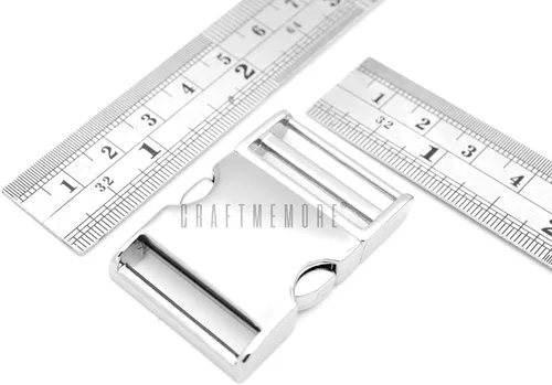 Miniatura 5 de CRAFTMEMORE Hebilla de liberación lateral curvada de metal de 1 pulgada para cinturón, mochilas, collar de perro, paquete de 2 Oro