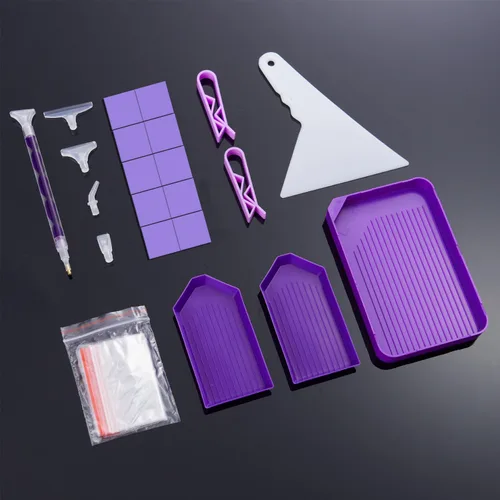 KTCLCATF Kit de Herramientas y Accesorios para Pintura de Diamantes DIY, Bolígrafos de Pintura de Múltiples Tamaños para Adultos para Hacer Arte de