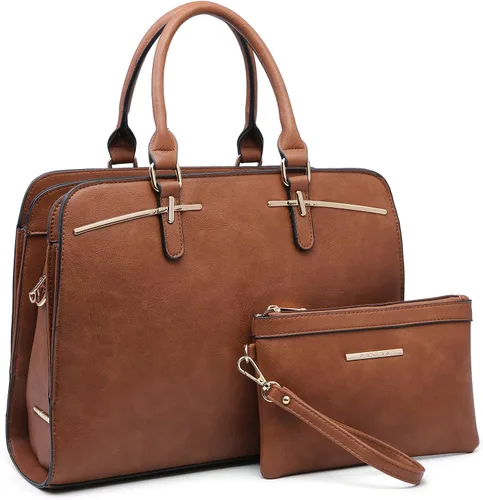Miniatura 16 de Dasein - Juego de bolso y monedero para mujer, set de 2 piezas con 3 compartimentos, bolso con asa superior y correa para el hombro