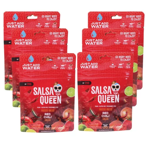 Miniatura 13 de Salsa Queen Salsa gourmet de chile rojo liofilizado Ingredientes frescos Vida útil de más de 3 años No necesita refrigeración Vegana