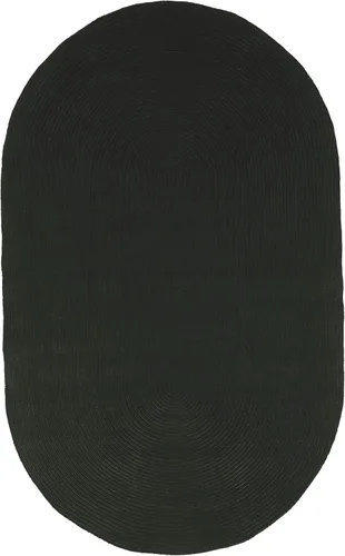 BNM - Alfombra ovalada bohemia para interiores y exteriores con patrón trenzado sólido, perfecta para patio trasero, patio, oficina, sala de estar,