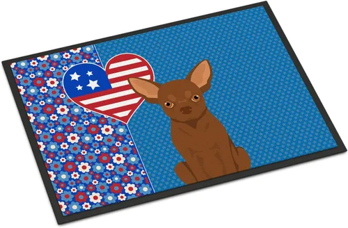 Miniatura 161 de Caroline's Treasures WDK5119JMAT Airedale Terrier USA - Tapete para interiores o exteriores, 24 x 36 pulgadas, tapete para puerta delantera