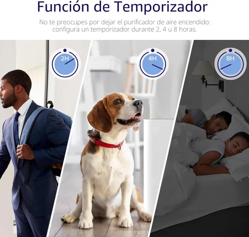 Miniatura 7 de LEVOIT Purificador de aire para el hogar y dormitorio, limpiador silencioso con prefiltro lavable para alergias, humo, polvo, polen, AHAM