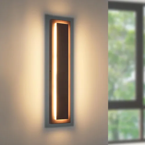 Miniatura 14 de Lámparas de porche delantero de 2 niveles, moderno aplique de pared negro para exteriores, luces exteriores LED impermeables de 15.7 pulgadas, luces
