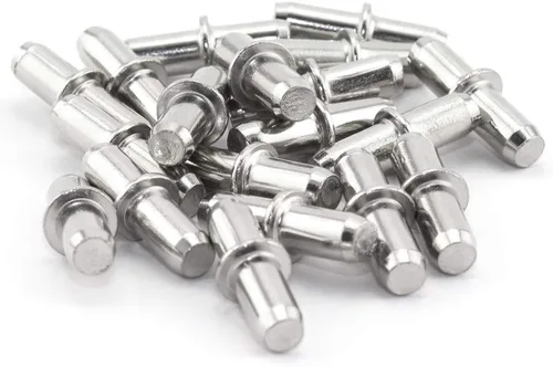 Miniatura 4 de 20 piezas de 0.197 x 0.630 in para estantes con acabado niquelado ajustable, soporte para estantes de muebles, armario, armario, estantería