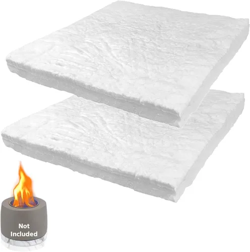 2 piezas de lana de cerámica para extender el tiempo de combustión, esponja de mecha de lana de cerámica, aislamiento de fibra cerámica para fogatas