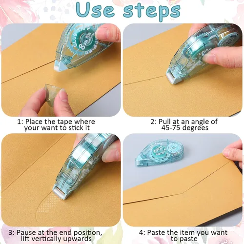 Miniatura 5 de Geyee 30 rollos de cinta adhesiva permanente de doble cara de 0.3 x 315 pulgadas, puntos de cinta de doble cara para álbumes de recortes, diario