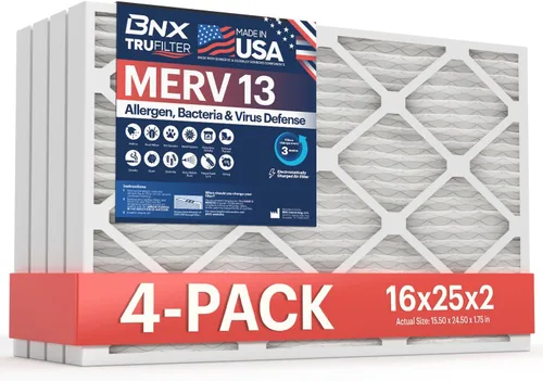 Miniatura 48 de BNX TruFilter - Filtro de aire 10 x 10 x 1 MERV 13, electrostático plisado, para aire acondicionado, HVAC y hornos, para alergias, polen, moho